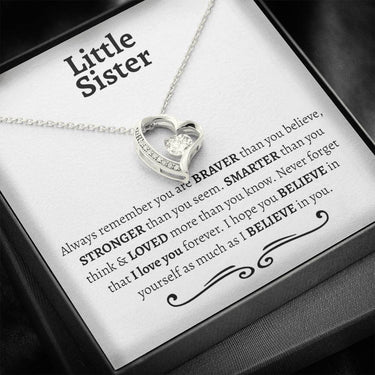 Little Sister Forever Love Necklace - Love You This Much
